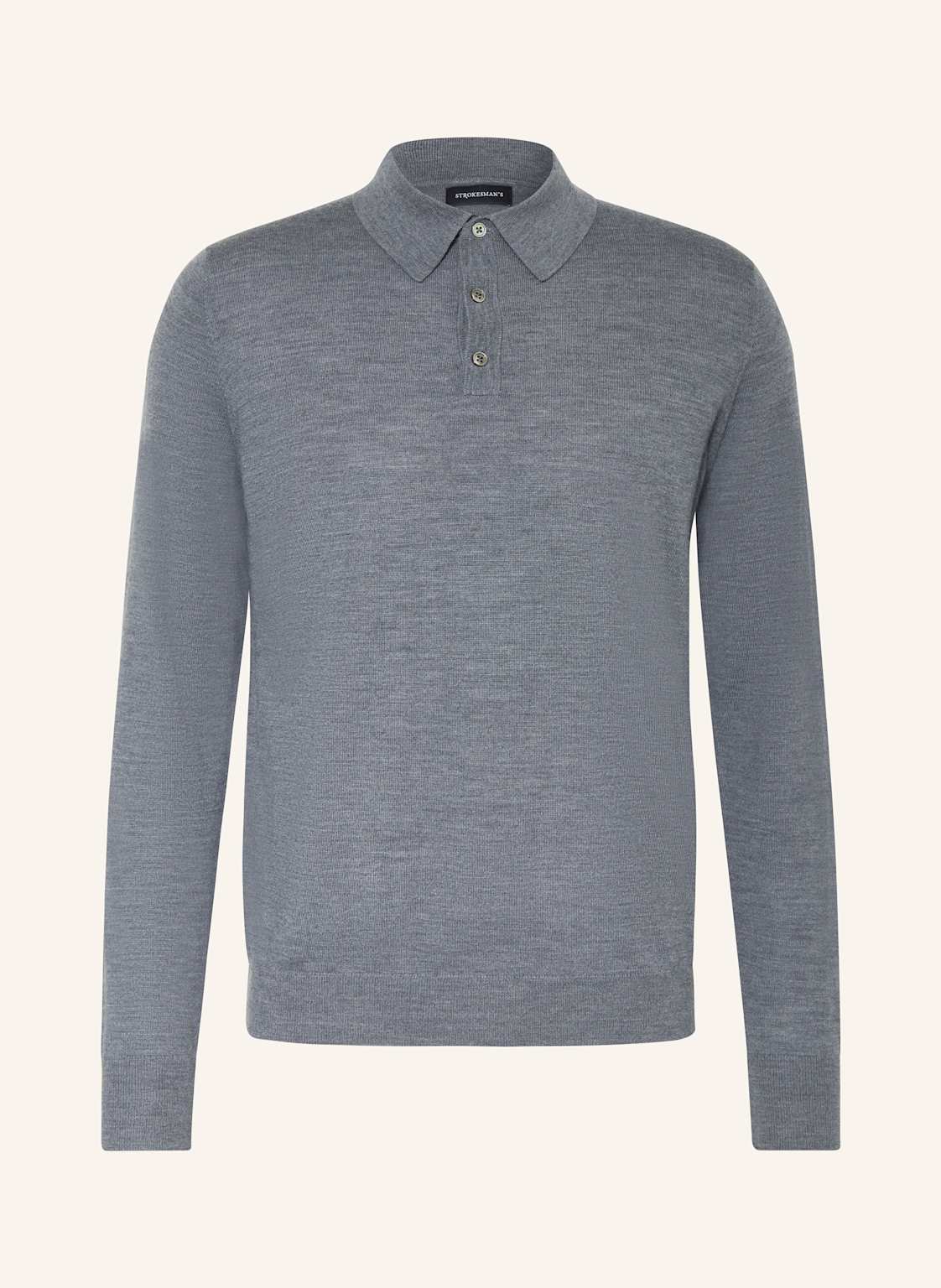 Strokesman's Strick-Poloshirt grau von STROKESMAN'S