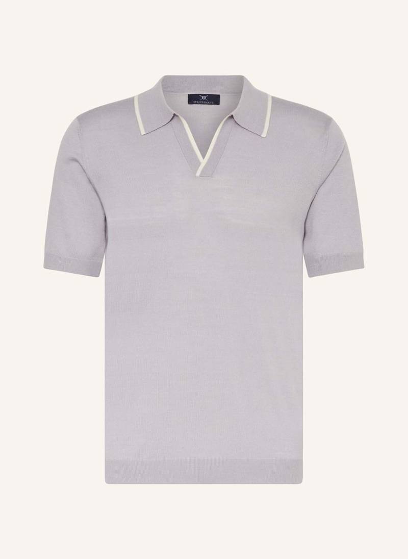 Strokesman's Strick-Poloshirt grau von STROKESMAN'S