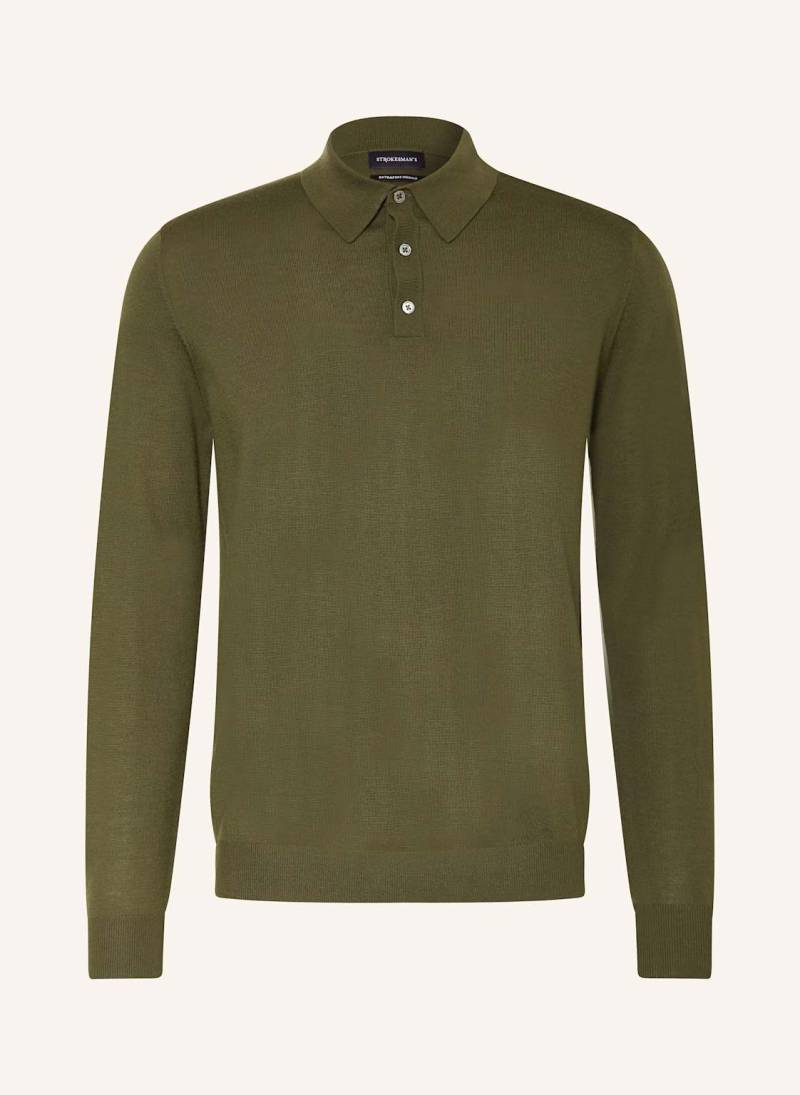 Strokesman's Strick-Poloshirt gruen von STROKESMAN'S