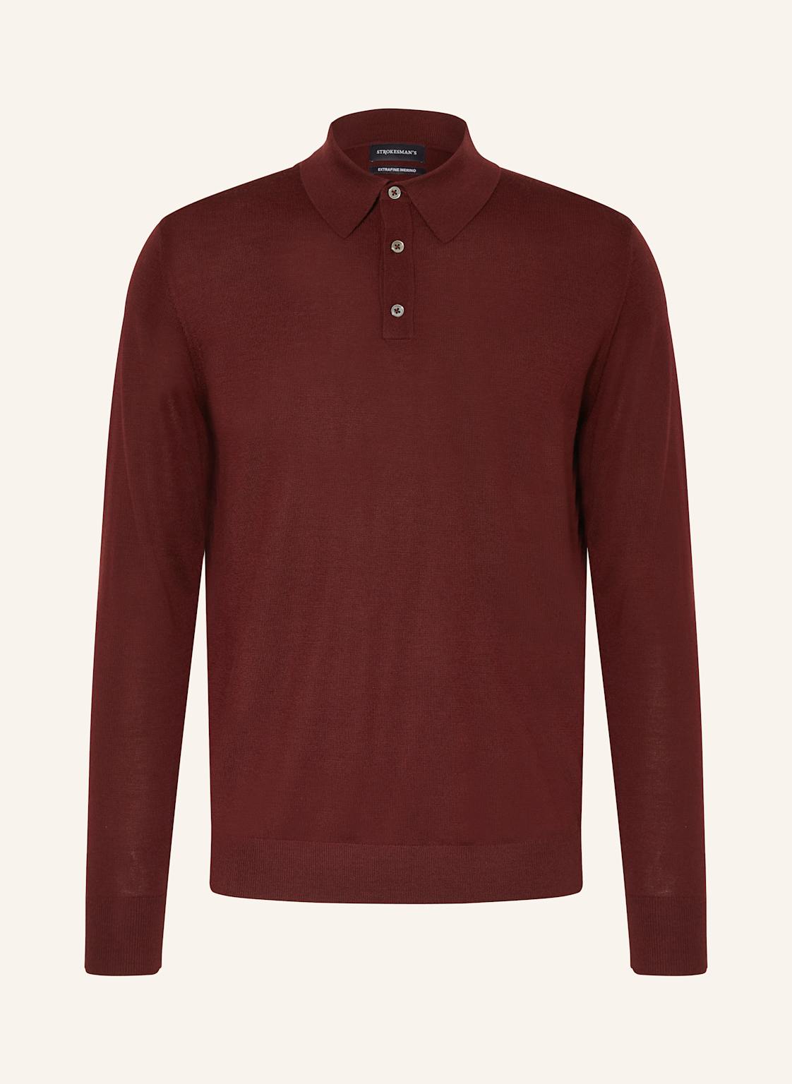 Strokesman's Strick-Poloshirt rot von STROKESMAN'S