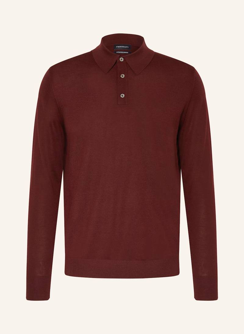 Strokesman's Strick-Poloshirt rot von STROKESMAN'S