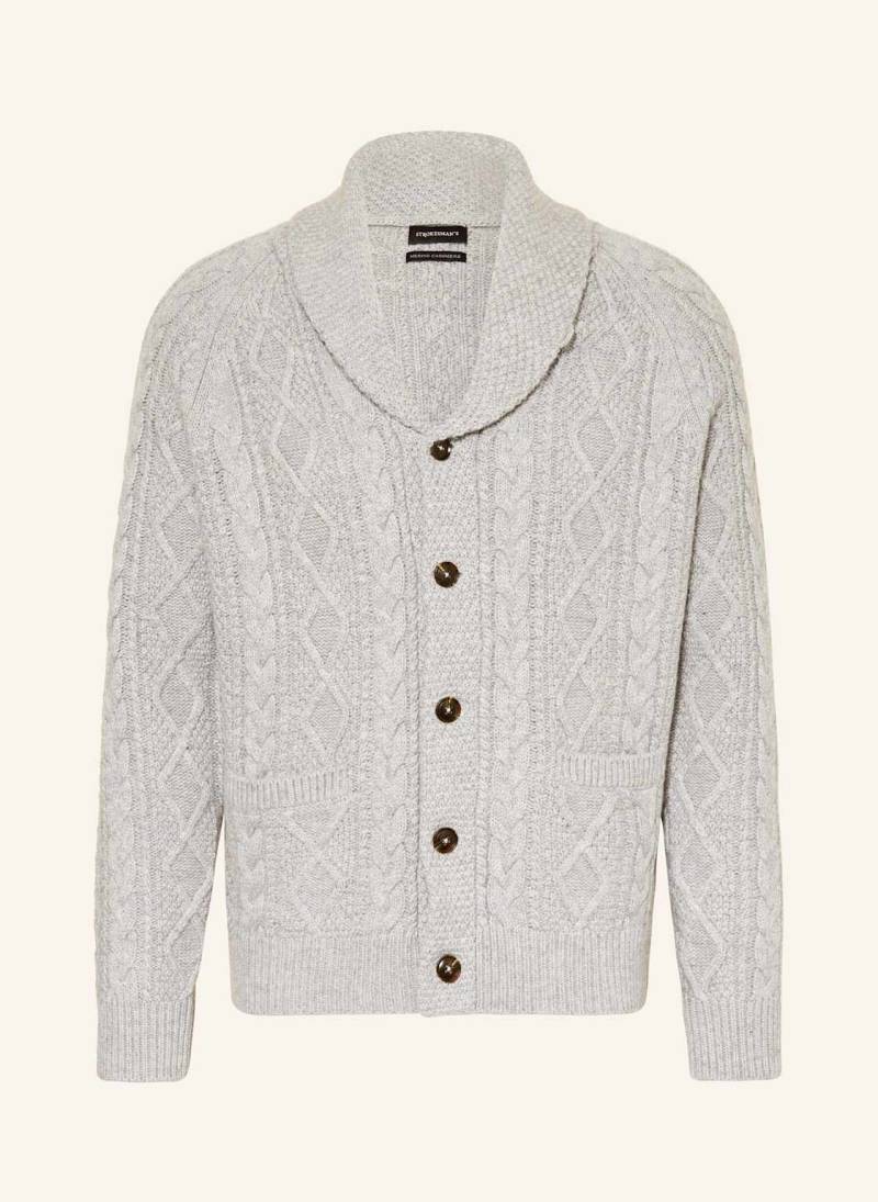 Strokesman's Strickjacke Aus Merinowolle grau von STROKESMAN'S