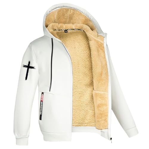 STRY Herren Sportjacke Herren Mantel Kurz Stehkragen Steppjacke Winter Herren Running Jacke Herren Plüsch Jacke Herren Teddyfell Jacke Herren Schwarz Coole Herren Winterjacken Mantel Für Herren von STRY