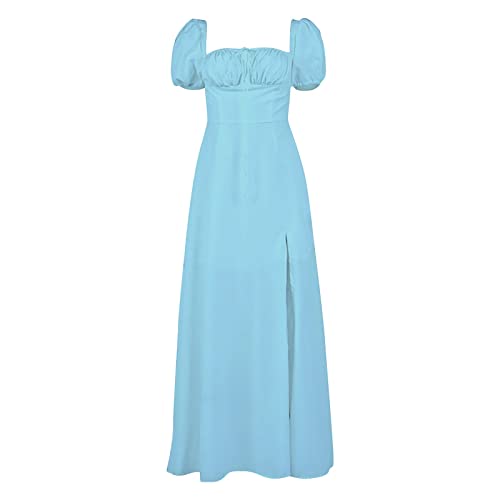 STRY Sommerkleid mit ärmel,Kleid zur Einschulung,midi Abendkleider,Abendkleid Zweiteiler,langes Kleid Hochzeitsgast,Rockabilly Kleid Hochzeit,goldene Kleider,Kleider Party,blaues Kleid Hochzeit von STRY