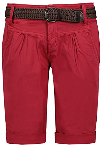 30 Farben Damen Jeans Bermuda Short by Eight2Nine Boyfriend Look tiefer Schritt Jeansbermuda mit Kontrastnähten Washed Kurze Hose (S, Berrie) von STS Ranchwear