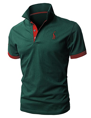 STTLZMC Poloshirts Herren Basic Kurzarm Polohemd M-XXL, Grün, M von STTLZMC