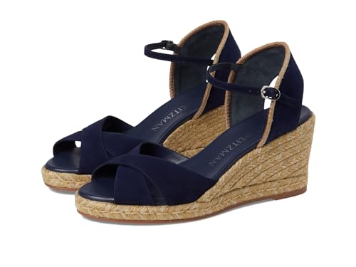 Stuart Weitzman Damen Mirela Ii Espadrilles mit Keilabsatz, Schönes Blau/Natur, 37.5 EU von STUART WEITZMAN
