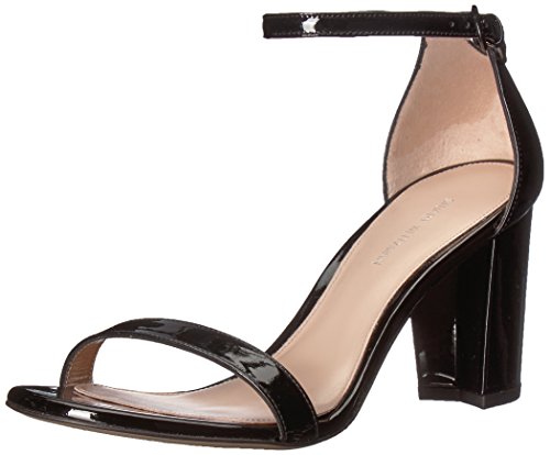 Stuart Weitzman Damen Nearlynu Sandale mit Absatz, Schwarz Lack, 40.5 EU von STUART WEITZMAN