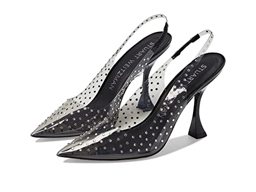 Stuart Weitzman Glam Xcurve 100 Slingback, Flanell/Schwarz/Transparent, 36 EU Stuart Weitzman Glam Xcurve 100 Slingback, Flanell/Schwarz/Transparent, 36 EU von STUART WEITZMAN
