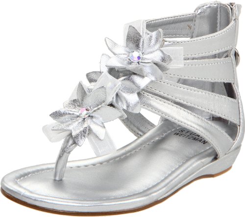 Stuart Weitzman Kinderschuhe Amore, Mädchen Zehentrenner, Silber (Silver), EU 34 (US 3) von STUART WEITZMAN