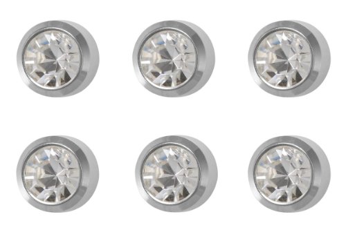 6 Paar Studex April/Crystal Mini 2mm Edelstahl Lünette Einstellung Ohr Piercing Ohrstecker Birthstone von STUDEX