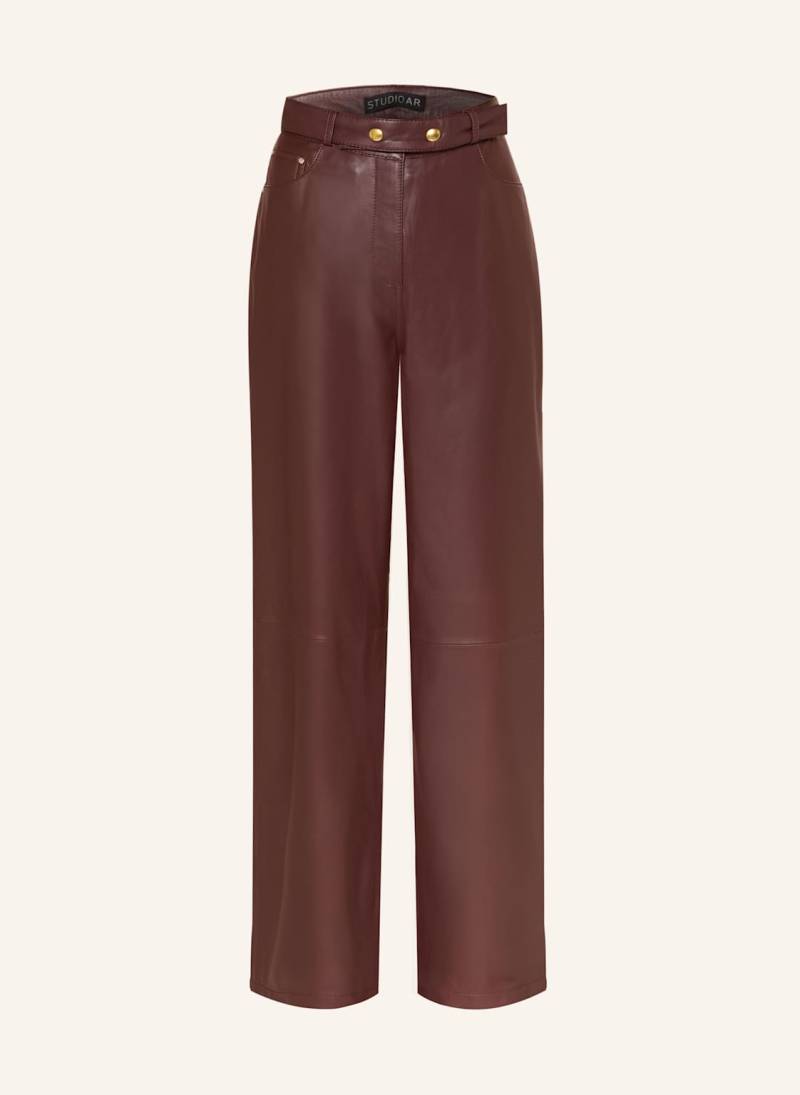 Studio Ar Lederhose Kaia rot von STUDIO AR