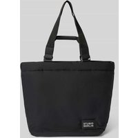STUDIO BERLIN Handtasche mit Label-Badge Modell 'PRENZLAU' in Black, Größe 1 von STUDIO BERLIN