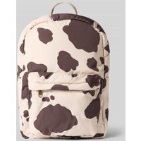 STUDIO NOOS Rucksack mit Allover-Animal-Print Modell 'Holy Cow' in Dunkelbraun, Größe 1 von STUDIO NOOS
