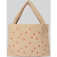 STUDIO NOOS Tote Bag mit Allover-Motiv-Stitching Modell 'Mom' in Sand, Größe 1 von STUDIO NOOS