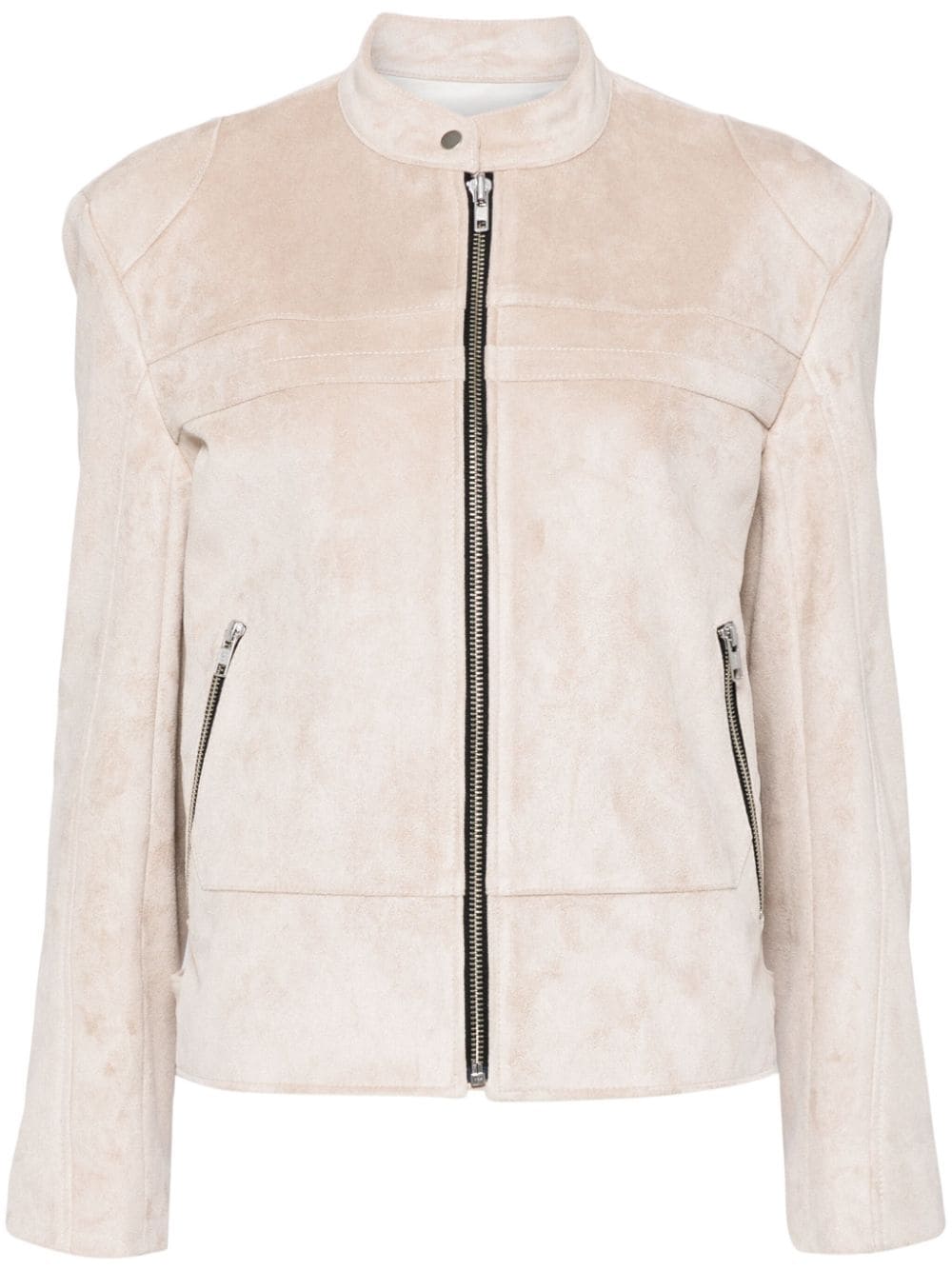 STUDIO TOMBOY Bikerjacke aus Faux-Wildleder - Nude von STUDIO TOMBOY