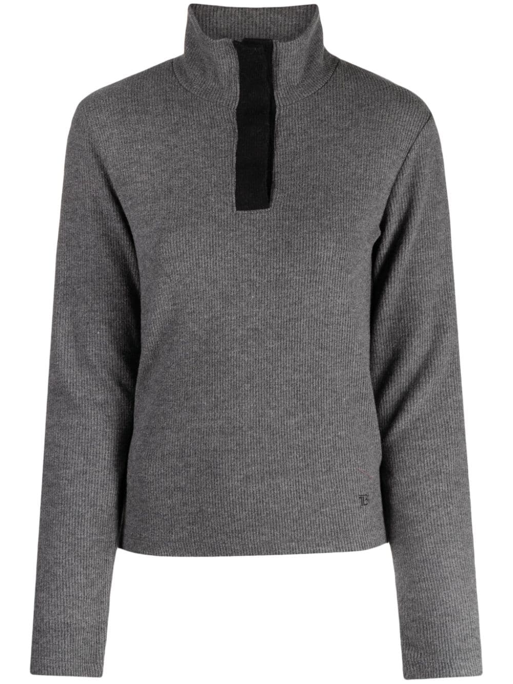 STUDIO TOMBOY Sweatshirt mit Stehkragen - Grau von STUDIO TOMBOY