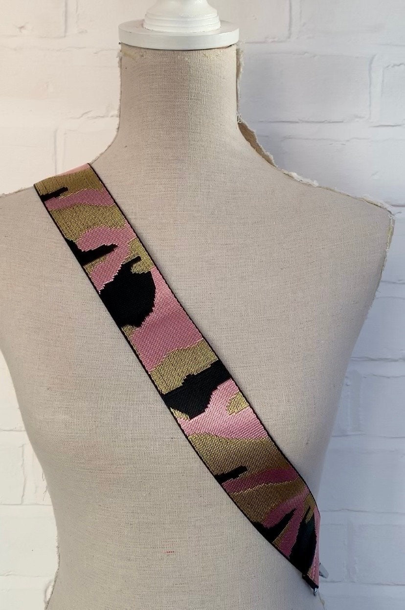 Verstellbarer Taschengurt Canvas, Ersatzgurt Gurtband, Camouflage Pink Taschengurt, Verstellbarer Handtaschengurt von STUDIOTEW