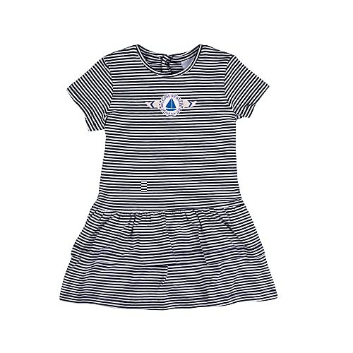 STUMMER Baby Mädchen Kleid 20344 dunkelblau weiß, gestreift, Größe 86, 18 Monate von STUMMER