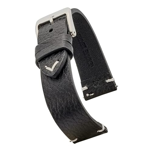 STUNNING SELECTION - Armbanduhr - 303-1-20 - Schwarz - 20 mm - Leder - Unisex - Klassisch - Sportlich/Casual von STUNNING SELECTION