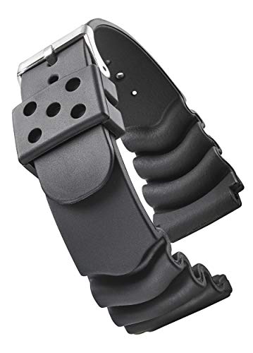 Alpine Robustes Gummi-Uhrenarmband für Taucheruhren nur für breiteres Handgelenk (passend für Handgelenkgrößen 19,5 cm bis 22,9 cm), 18XL, 22XL, 22 mm, Gummi Alpine Robustes Gummi-Uhrenarmband für Taucheruhren nur für breiteres Handgelenk (passend für Handgelenkgrößen 19,5 cm bis 22,9 cm), 18XL, 22XL, 22 mm, Gummi von ALPINE INTERNATIONAL