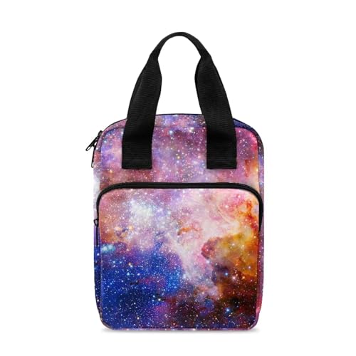 STUOARTE Bibelhülle mit Galaxie-Druck, für Damen und Herren, langlebig, tragbar, Bibeltasche, Tragetasche, Organizer, Schutz mit Stiftfächern und Tasche von STUOARTE