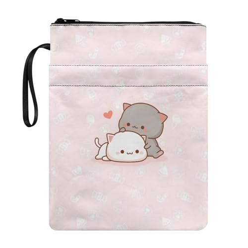 STUOARTE Cartoon Cats Book Protector Pouch Book Sleeve with Zipper Student Teacher Girl Book Cover for Book Lovers Book Cover for Paperbacks Hardcover Notebook Bible Journal Textbooks STUOARTE Cartoon Cats Book Protector Pouch Book Sleeve with Zipper Student Teacher Girl Book Cover for Book Lovers Book Cover for Paperbacks Hardcover Notebook Bible Journal Textbooks von STUOARTE