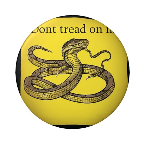 Anstecknadeln mit Aufschrift "Don't Tread On Me", 6,1 cm, rund, Metall, personalisierbar, für Bastelbedarf, Weihnachten, Party, Projekte, 20 Stück von STVYUKL