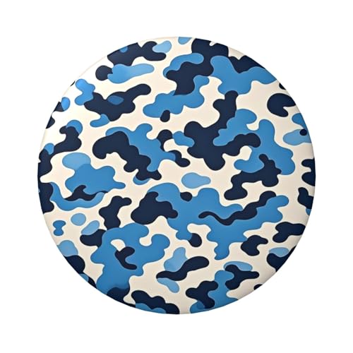 Anstecknadeln mit Camouflage-Muster, 6,1 cm, rund, Metall, personalisierbar, für Bastelbedarf, Weihnachten, Party-Projekte, Blau, 12 Stück von STVYUKL