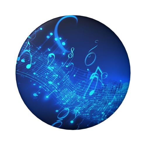 Anstecknadeln mit Musiknoten, 6,1 cm, rund, Metall, personalisierbar, für Bastelbedarf, Weihnachten, Party, Projekte, Blau, 20 Stück von STVYUKL