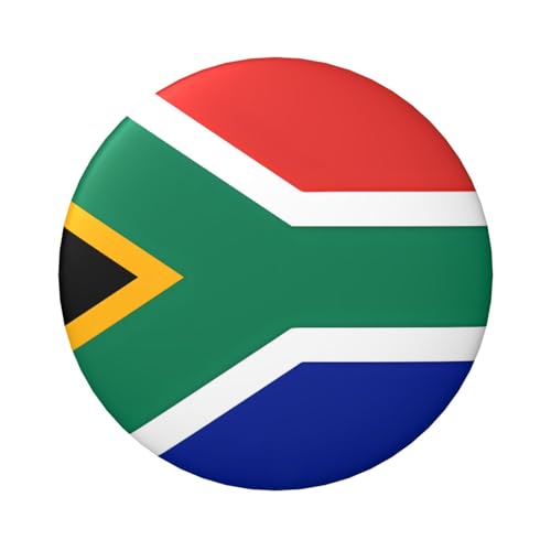Anstecknadeln mit Südafrika-Flagge, 6,1 cm, rund, Metall, personalisierbar, für Bild, Foto, Bastelbedarf, Weihnachten, Party, Projekte, 1 Stück, Einheitsgröße, Kein Edelstein von STVYUKL
