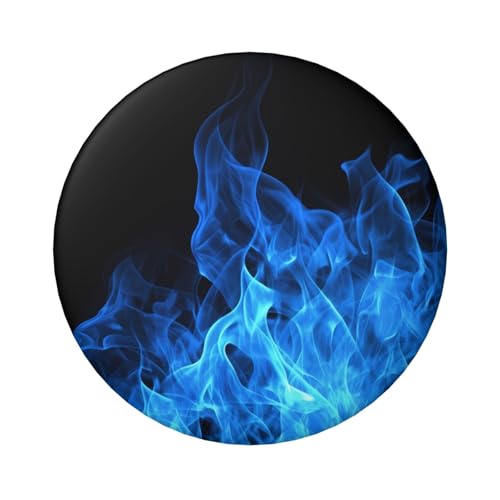 Anstecknadeln mit blauer Flamme, 6,1 cm, rund, Metall, personalisierbar, für Bastelbedarf, Weihnachten, Party, Projekte, 1 Stück von STVYUKL