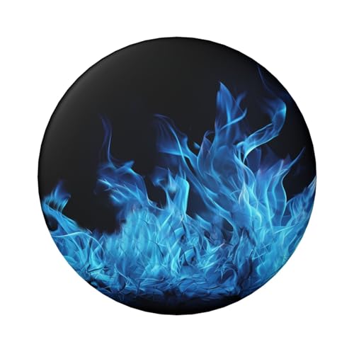 Anstecknadeln mit blauer Flamme, 6,1 cm, rund, Metall, personalisierbar, für Bastelbedarf, Weihnachten, Party, Projekte, 1 Stück von STVYUKL