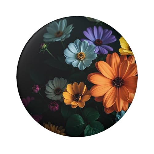 Anstecknadeln mit hellen Blumen, 6,1 cm, rund, Metall, personalisierbar, für Bild, Foto, Bastelbedarf, Weihnachten, Party, Projekte, 12 Stück von STVYUKL