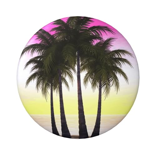 Anstecknadeln mit tropischen Palmen, 6,1 cm, rund, Metall, personalisierbar, für Bild, Foto, Bastelbedarf, Weihnachten, Party, Projekte, 12 Stück von STVYUKL