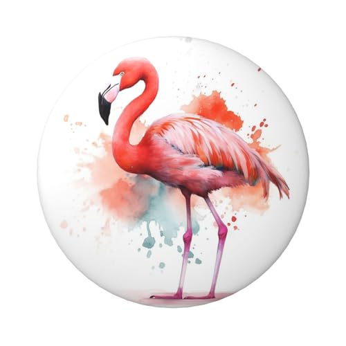 Aquarell-Flamingo-Knopfnadeln, 6,1 cm, rund, Metall, personalisierbar, Bild, Foto, Anstecknadel-Set für Bastelbedarf, Weihnachten, DIY, Party-Projekte, 1 Stück, Einheitsgröße, Kein Edelstein von STVYUKL