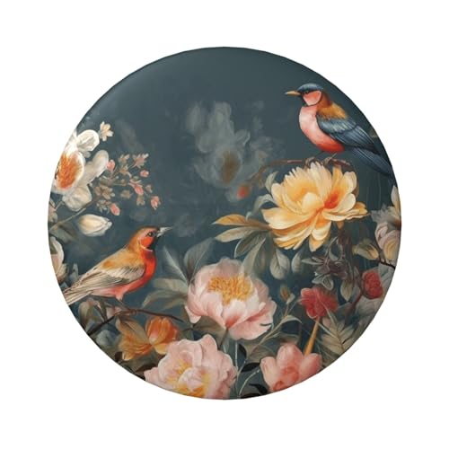 Blumen- und Vogelknopfnadeln, 6,1 cm, rund, Metall, personalisierbar, Bild, Foto, Anstecknadel-Set für Bastelbedarf, Weihnachten, DIY-Projekte, 5 Stück von STVYUKL