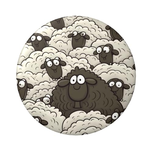 Cartoon-Anstecknadeln, 20 Stück, 6,1 cm, rund, Metall, personalisierbares Bild, Foto, Anstecknadel-Set für Bastelbedarf, Weihnachten, DIY-Projekte von STVYUKL