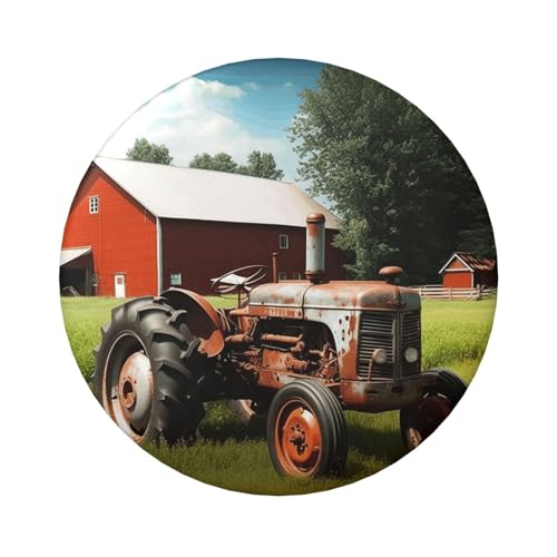 Company Farm-Traktor-Knopfnadeln, 6,1 cm, rund, Metall, personalisierbar, Bild, Foto, Anstecknadel-Set für Bastelbedarf, Weihnachten, DIY-Projekte, 1 Stück, Einheitsgröße, Kein Edelstein von STVYUKL