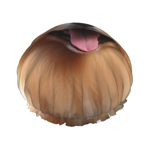 Doppelschichtige Duschhaube für Frauen, wiederverwendbar, elastisch, Badekappe, Pomeranian Hundehaarkappen, wasserdicht, für Spa, Salon, Duschhut, Haarkappen Doppelschichtige Duschhaube für Frauen, wiederverwendbar, elastisch, Badekappe, Pomeranian Hundehaarkappen, wasserdicht, für Spa, Salon, Duschhut, Haarkappen von STVYUKL