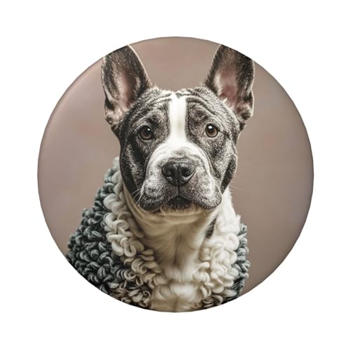 Französische Pudelknopfnadeln, 6,1 cm, rund, Metall, personalisierbar, Bild, Foto, Anstecknadel-Set für Bastelbedarf, Weihnachten, DIY-Projekte, 5 Stück von STVYUKL