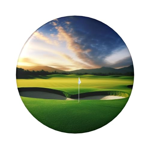 Golfplatz-Knopfnadeln, 6,1 cm, rund, Metall, personalisiertes Bild, Foto, Anstecknadel-Set für Bastelbedarf, Weihnachten, DIY-Projekte, 1 Stück von STVYUKL