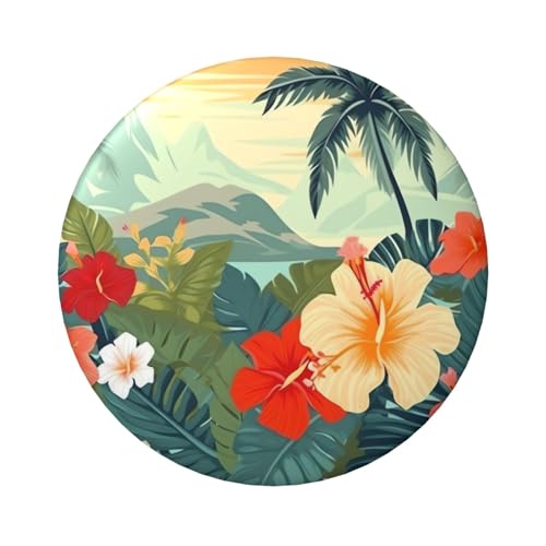 Hawaiianische Sommer-Anstecknadeln, 6,1 cm, rund, Metall, personalisierbar, Bild, Foto, Anstecknadel-Set für Bastelbedarf, Weihnachten, DIY-Projekte, 20 Stück von STVYUKL