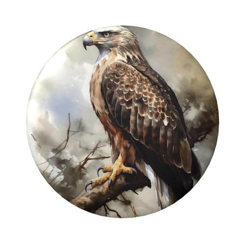 Hawk-Knopfnadeln, 6,1 cm, rund, Metall, personalisierbar, für Bastelbedarf, Weihnachten, Party-Projekte, 5 Stück von STVYUKL