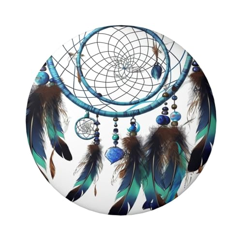 Indianer-Traumfänger-Knopfnadeln, 6,1 cm, rund, Metall, personalisierbar, Bild, Foto, Anstecknadel-Set für Bastelbedarf, Weihnachten, DIY-Projekte, 1 Stück, Einheitsgröße, Kein Edelstein von STVYUKL
