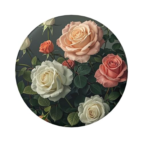 Roses Print Button Pins 20 Stück, 6,1 cm runde Knopfabzeichen, Metall, personalisierte Bild-, Foto-Anstecknadeln, Set für Bastelbedarf, Weihnachten, DIY, Party-Projekte von STVYUKL