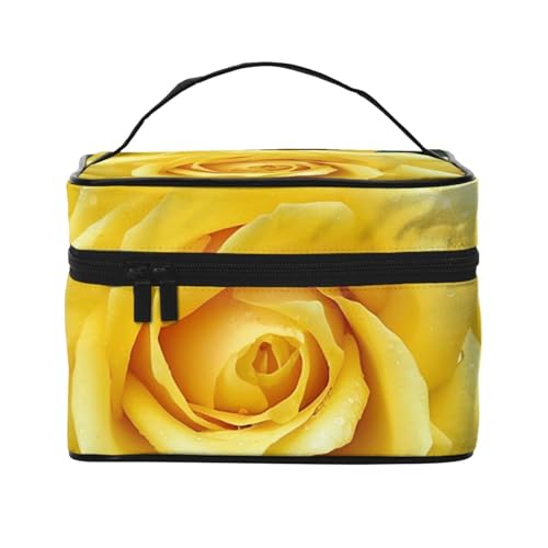 STVYUKL Anmutige Make-up-Tasche für Damen, wasserdicht, tragbar, Reise-Kosmetiktasche, großes Fassungsvermögen, Kulturbeutel mit Tragegriff oben, Reißverschluss, Make-up-Organizer von STVYUKL