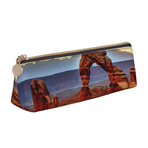 STVYUKL Arches National Park Federmäppchen, stilvolles Federmäppchen, schlankes Federmäppchen mit Reißverschluss, Kosmetiktasche aus Leder für Arbeit, Büro STVYUKL Arches National Park Federmäppchen, stilvolles Federmäppchen, schlankes Federmäppchen mit Reißverschluss, Kosmetiktasche aus Leder für Arbeit, Büro von STVYUKL