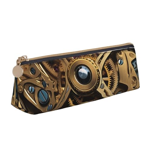 STVYUKL Coole Steampunk-Federmäppchen, stilvolles Federmäppchen, schlankes Federmäppchen mit Reißverschluss, Leder-Kosmetik-Make-up-Tasche für Arbeit, Büro, Coole Steampunk-Getriebe, Einheitsgröße STVYUKL Coole Steampunk-Federmäppchen, stilvolles Federmäppchen, schlankes Federmäppchen mit Reißverschluss, Leder-Kosmetik-Make-up-Tasche für Arbeit, Büro, Coole Steampunk-Getriebe, Einheitsgröße von STVYUKL