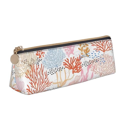 STVYUKL Coral Reef Federmäppchen, stilvolles Federmäppchen, schlankes Federmäppchen mit Reißverschluss, Kosmetiktasche aus Leder für Arbeit, Büro STVYUKL Coral Reef Federmäppchen, stilvolles Federmäppchen, schlankes Federmäppchen mit Reißverschluss, Kosmetiktasche aus Leder für Arbeit, Büro von STVYUKL